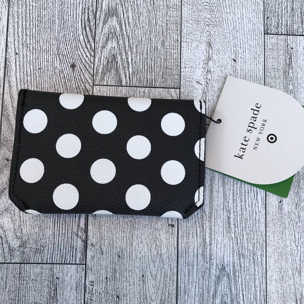 Kate Spade Black and White Polka Dot Card Holder - Picture 4 of 6